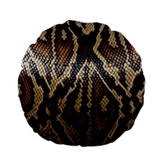 Snake Skin O Lay Standard 15  Premium Flano Round Cushions by BangZart