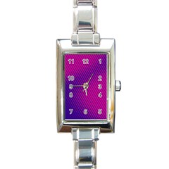 Purple Pink Dots Rectangle Italian Charm Watch by BangZart