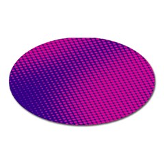 Purple Pink Dots Oval Magnet by BangZart