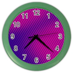 Purple Pink Dots Color Wall Clocks by BangZart