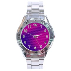 Purple Pink Dots Stainless Steel Analogue Watch by BangZart