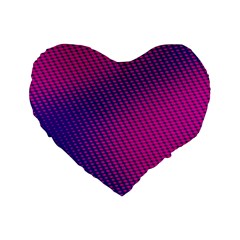 Purple Pink Dots Standard 16  Premium Flano Heart Shape Cushions by BangZart