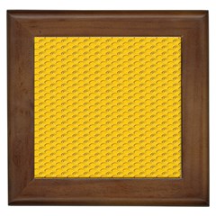 Yellow Dots Pattern Framed Tiles by BangZart