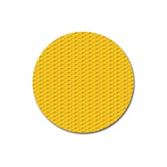 Yellow Dots Pattern Magnet 3  (round) by BangZart