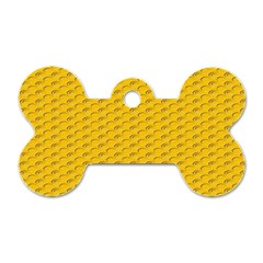 Yellow Dots Pattern Dog Tag Bone (two Sides) by BangZart