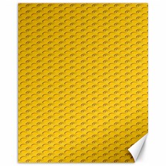 Yellow Dots Pattern Canvas 11  X 14   by BangZart