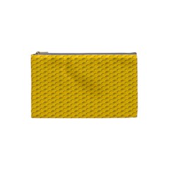 Yellow Dots Pattern Cosmetic Bag (small)  by BangZart