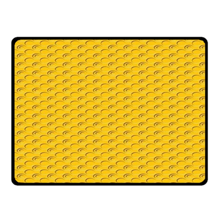 Yellow Dots Pattern Fleece Blanket (Small)