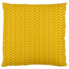 Yellow Dots Pattern Large Cushion Case (two Sides) by BangZart