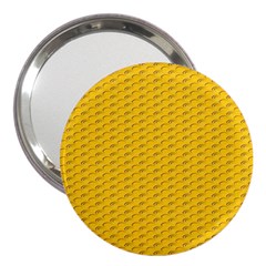 Yellow Dots Pattern 3  Handbag Mirrors by BangZart