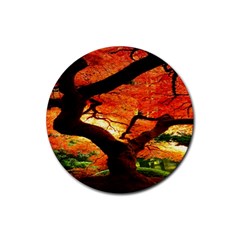 Maple Tree Nice Rubber Round Coaster (4 Pack)  by BangZart