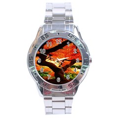 Maple Tree Nice Stainless Steel Analogue Watch by BangZart