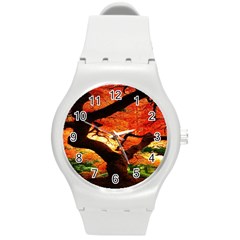 Maple Tree Nice Round Plastic Sport Watch (m) by BangZart