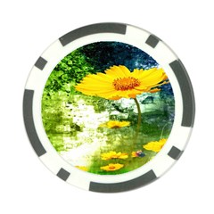 Yellow Flowers Poker Chip Card Guard (10 Pack) by BangZart