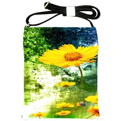 Yellow Flowers Shoulder Sling Bags by BangZart