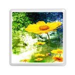 Yellow Flowers Memory Card Reader (Square)  Front