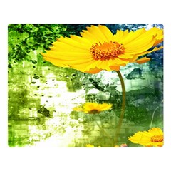 Yellow Flowers Double Sided Flano Blanket (large)  by BangZart