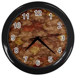 Brown Texture Wall Clocks (Black) Front