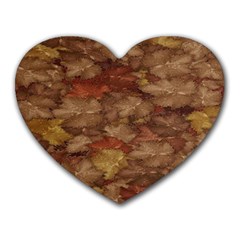 Brown Texture Heart Mousepads by BangZart