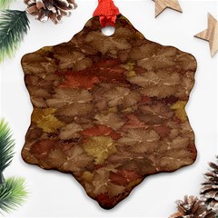 Brown Texture Ornament (snowflake) by BangZart