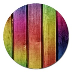 Colourful Wood Painting Magnet 5  (round) by BangZart