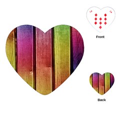 Colourful Wood Painting Playing Cards (heart)  by BangZart