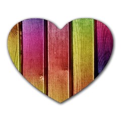 Colourful Wood Painting Heart Mousepads by BangZart