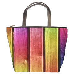 Colourful Wood Painting Bucket Bags by BangZart