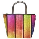 Colourful Wood Painting Bucket Bags Front