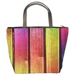 Colourful Wood Painting Bucket Bags Back