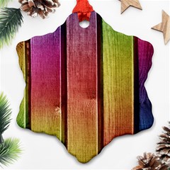 Colourful Wood Painting Snowflake Ornament (two Sides) by BangZart