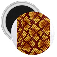 Snake Skin Pattern Vector 3  Magnets by BangZart