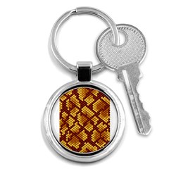 Snake Skin Pattern Vector Key Chains (round)  by BangZart