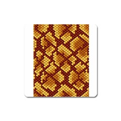 Snake Skin Pattern Vector Square Magnet by BangZart