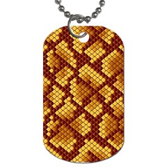 Snake Skin Pattern Vector Dog Tag (two Sides) by BangZart