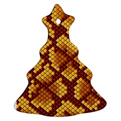 Snake Skin Pattern Vector Christmas Tree Ornament (two Sides) by BangZart