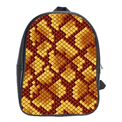 Snake Skin Pattern Vector School Bags (xl)  by BangZart