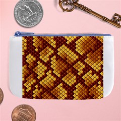 Snake Skin Pattern Vector Large Coin Purse by BangZart