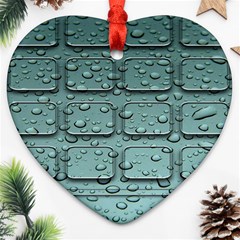 Water Drop Ornament (heart) by BangZart