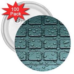 Water Drop 3  Buttons (100 Pack)  by BangZart