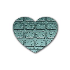 Water Drop Rubber Coaster (heart)  by BangZart