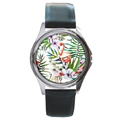 Mingo Round Metal Watch by LimeGreenFlamingo