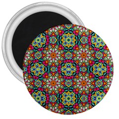 Jewel Tiles Kaleidoscope 3  Magnets by WolfepawFractals