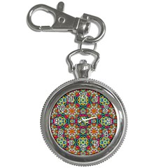 Jewel Tiles Kaleidoscope Key Chain Watches by WolfepawFractals