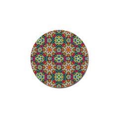 Jewel Tiles Kaleidoscope Golf Ball Marker by WolfepawFractals