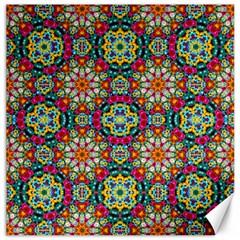 Jewel Tiles Kaleidoscope Canvas 12  X 12   by WolfepawFractals