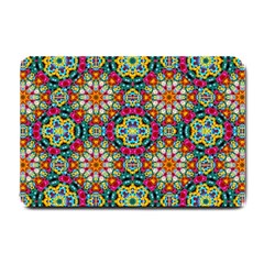 Jewel Tiles Kaleidoscope Small Doormat  by WolfepawFractals