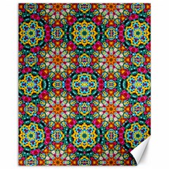 Jewel Tiles Kaleidoscope Canvas 11  X 14   by WolfepawFractals