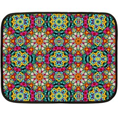 Jewel Tiles Kaleidoscope Fleece Blanket (mini) by WolfepawFractals