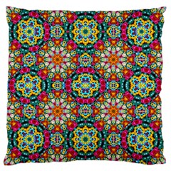 Jewel Tiles Kaleidoscope Large Cushion Case (one Side) by WolfepawFractals